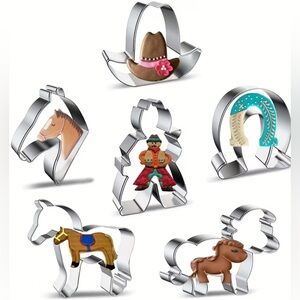 Western Theme Cookie Cutter Set NEW